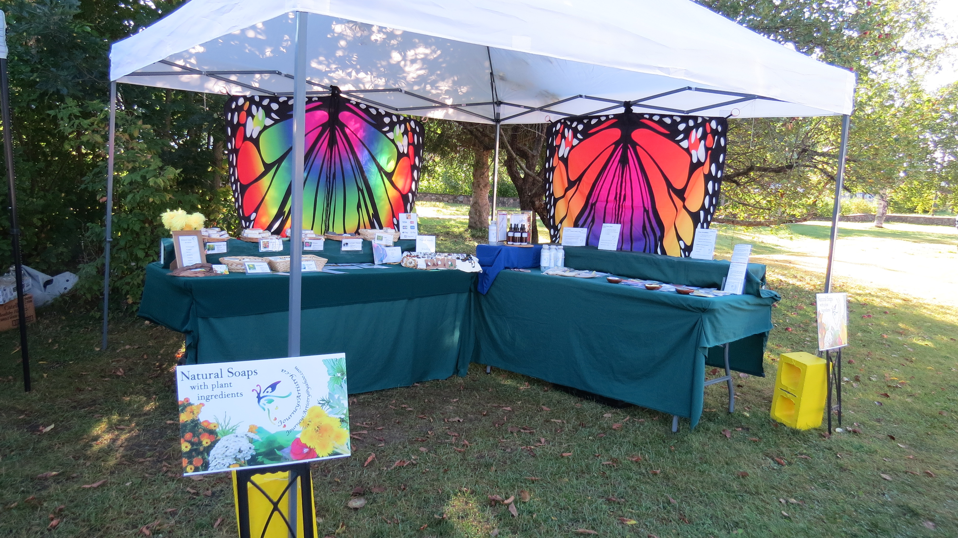 Journey's Artistry's Farmers Market Booth